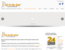 Tablet Screenshot of footinthedoor.com.au